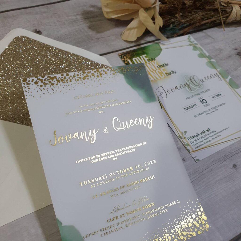 Gold foil Vellum translucent 